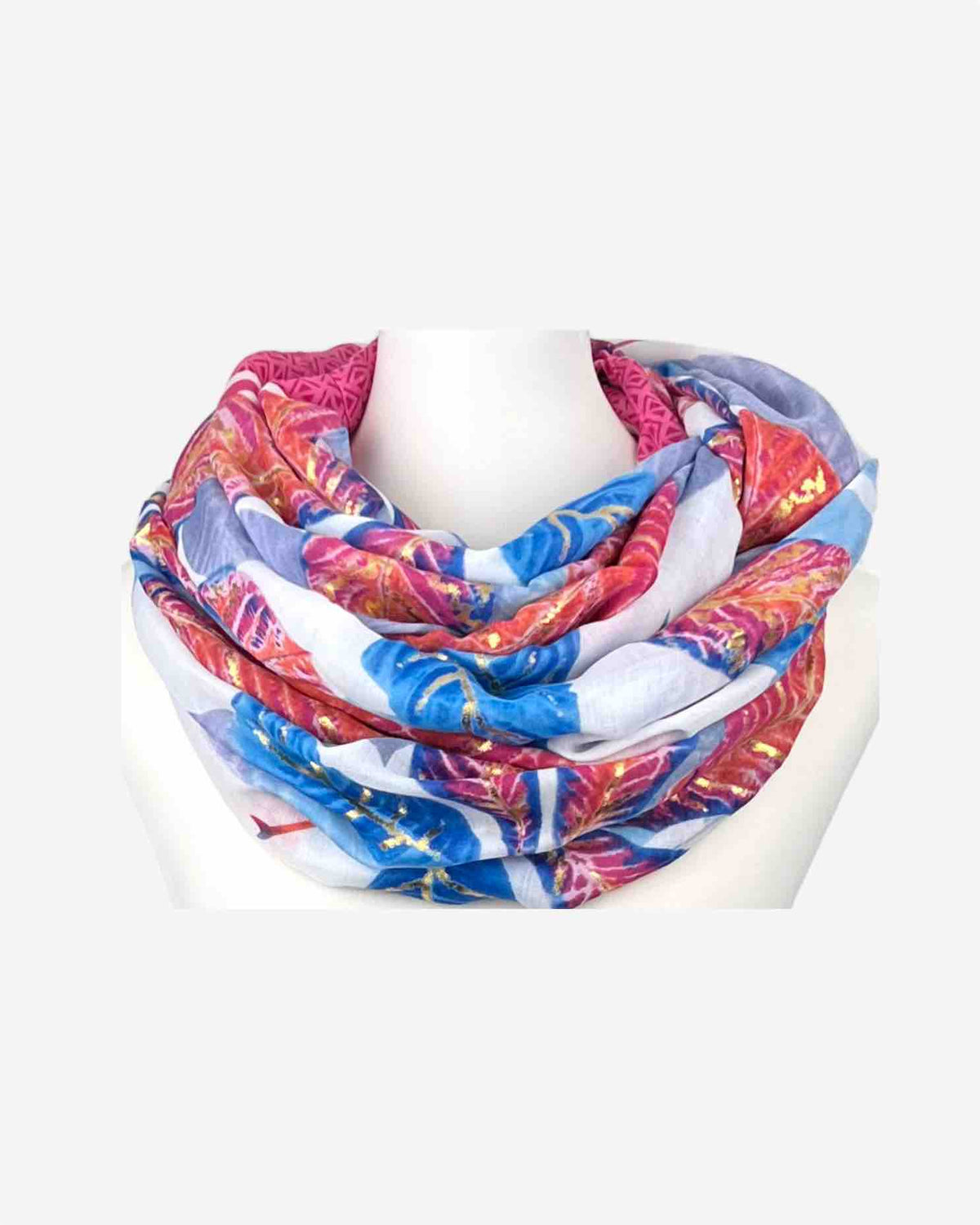 Damen Loop Schal mit Blumenmuster – weich & angenehm wärmend
