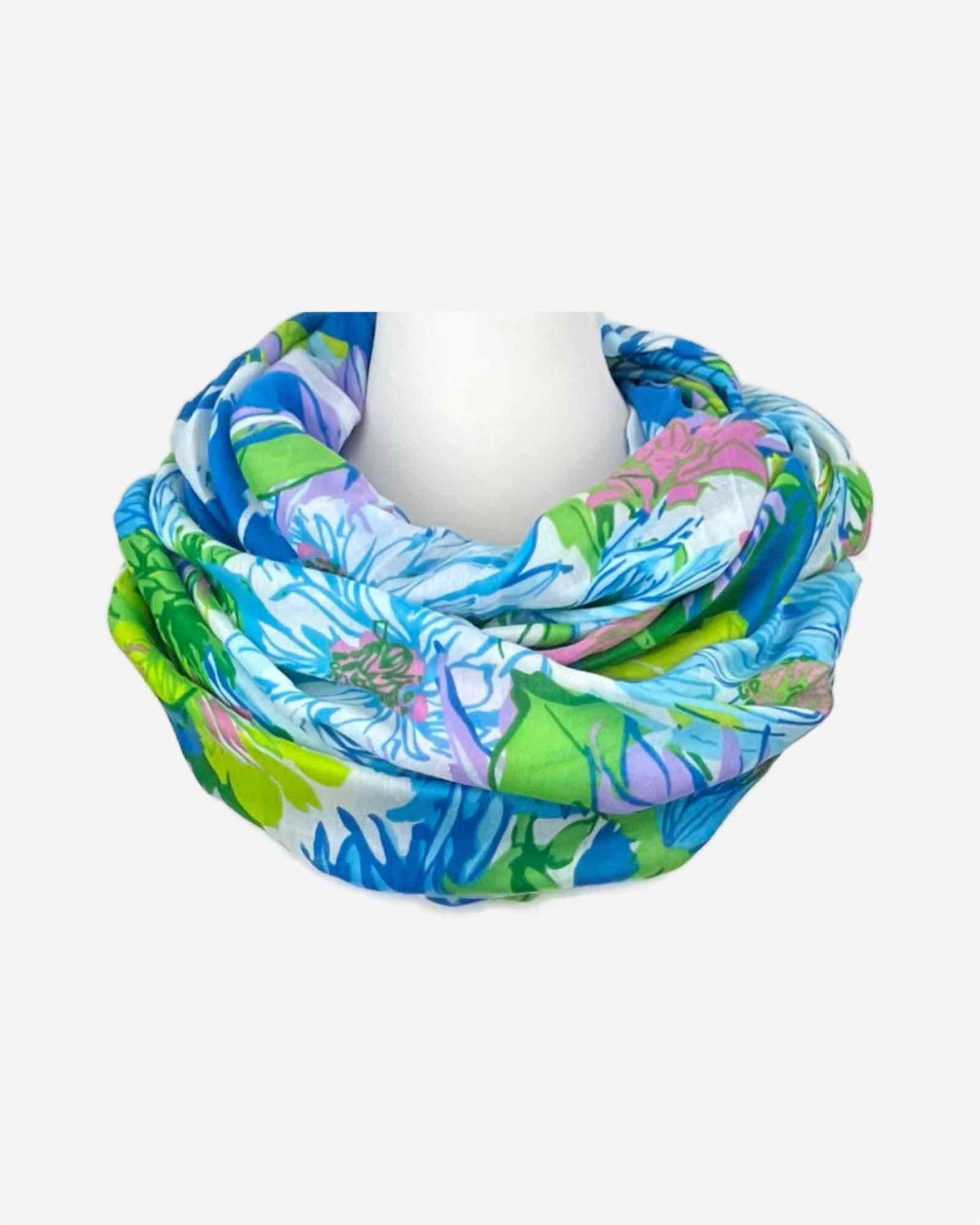 Damen Loop Schal mit Blumenmuster – weich & angenehm wärmend