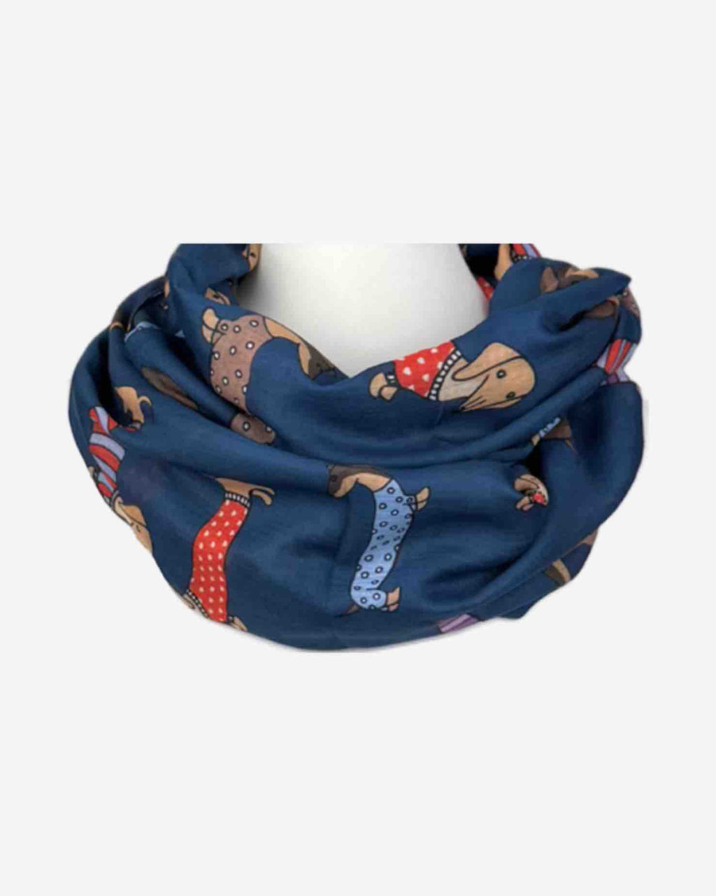 Damen Loop Schal mit Hunde Muster