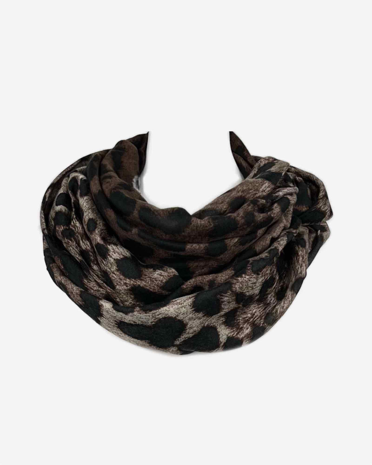 Damen Loop Schal mit Leo-Print – leicht & weich