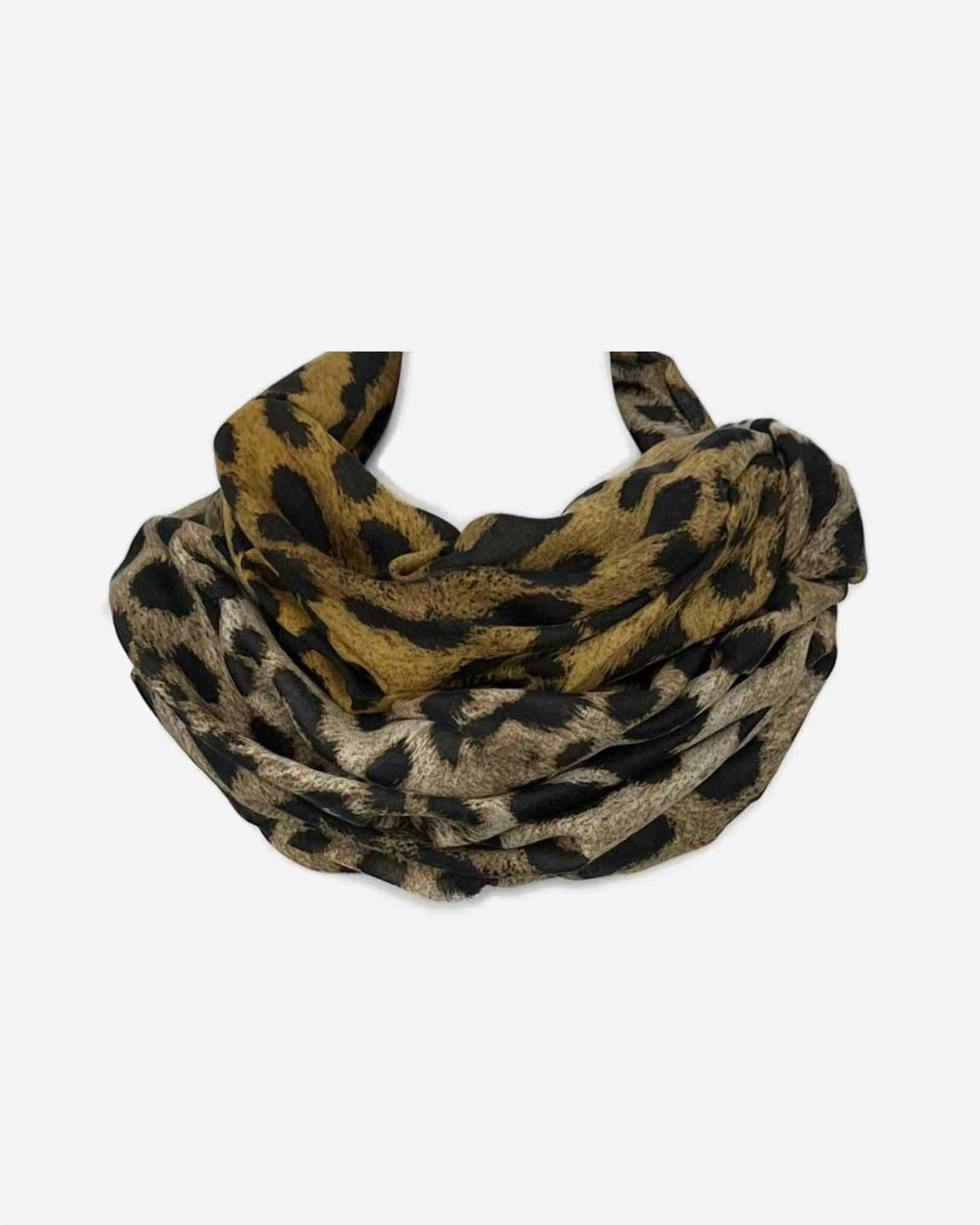 Damen Loop Schal mit Leo-Print – leicht & weich