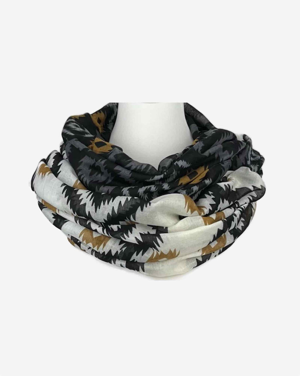 Damen Loop Schal mit Ethno-Muster – weich & leicht