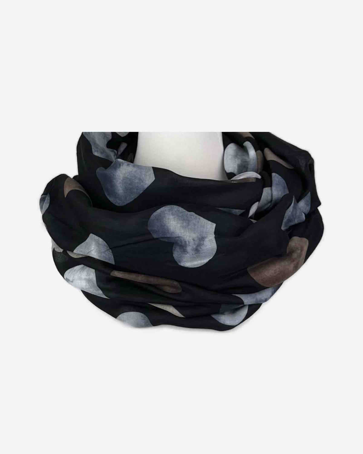 Damen Loop Schal mit Herzmuster – weich & leicht