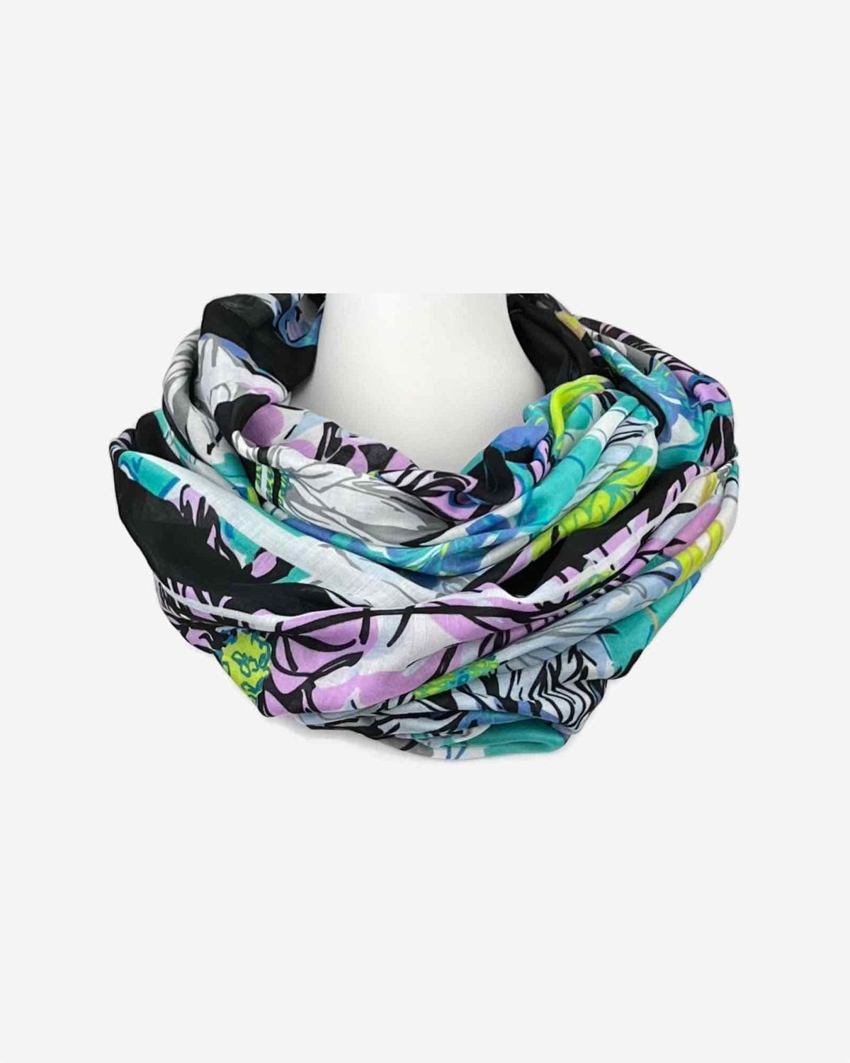 Damen Loop Schal mit Blumenmuster – weich & angenehm wärmend