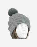 Damen Strickmütze 2 in 1 mit Bommel – weich & warm