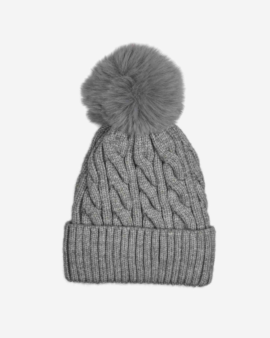 Damen Strickmütze mit Bommel – weich & gefüttert