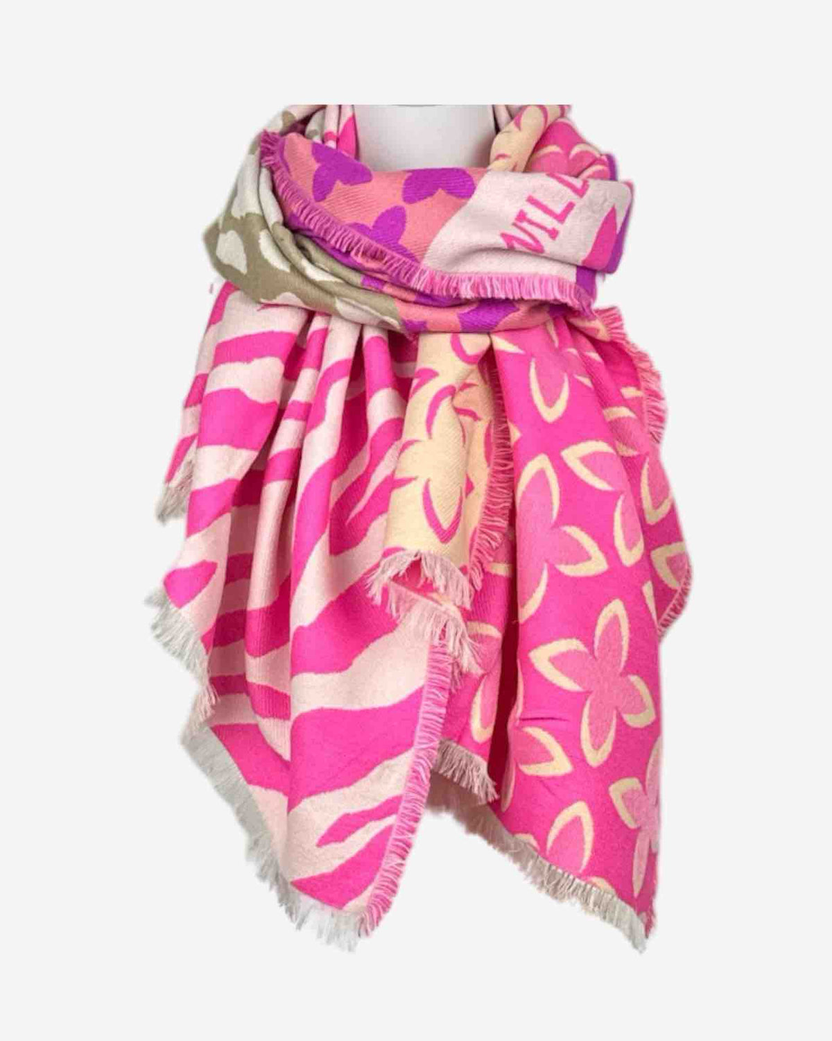 Warmer Damen Schal mit Muster Mix – weich & kuschelig