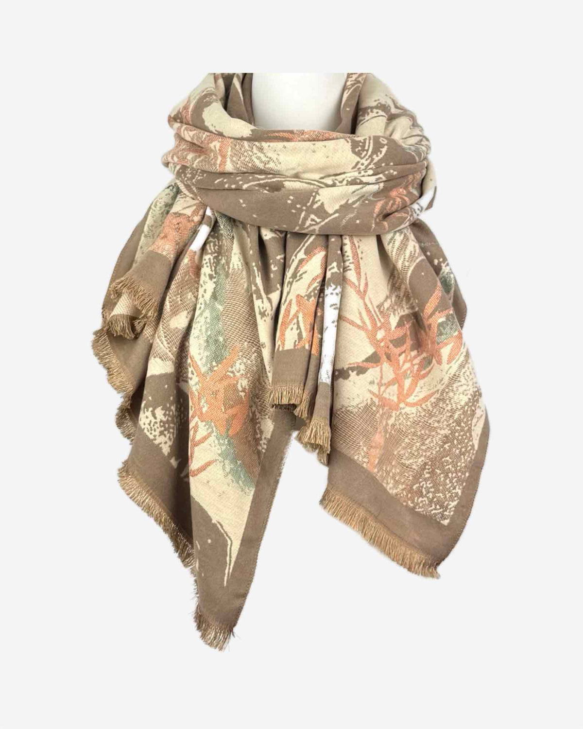 Warmer Damen Schal mit Leo-Muster – weich & kuschelig