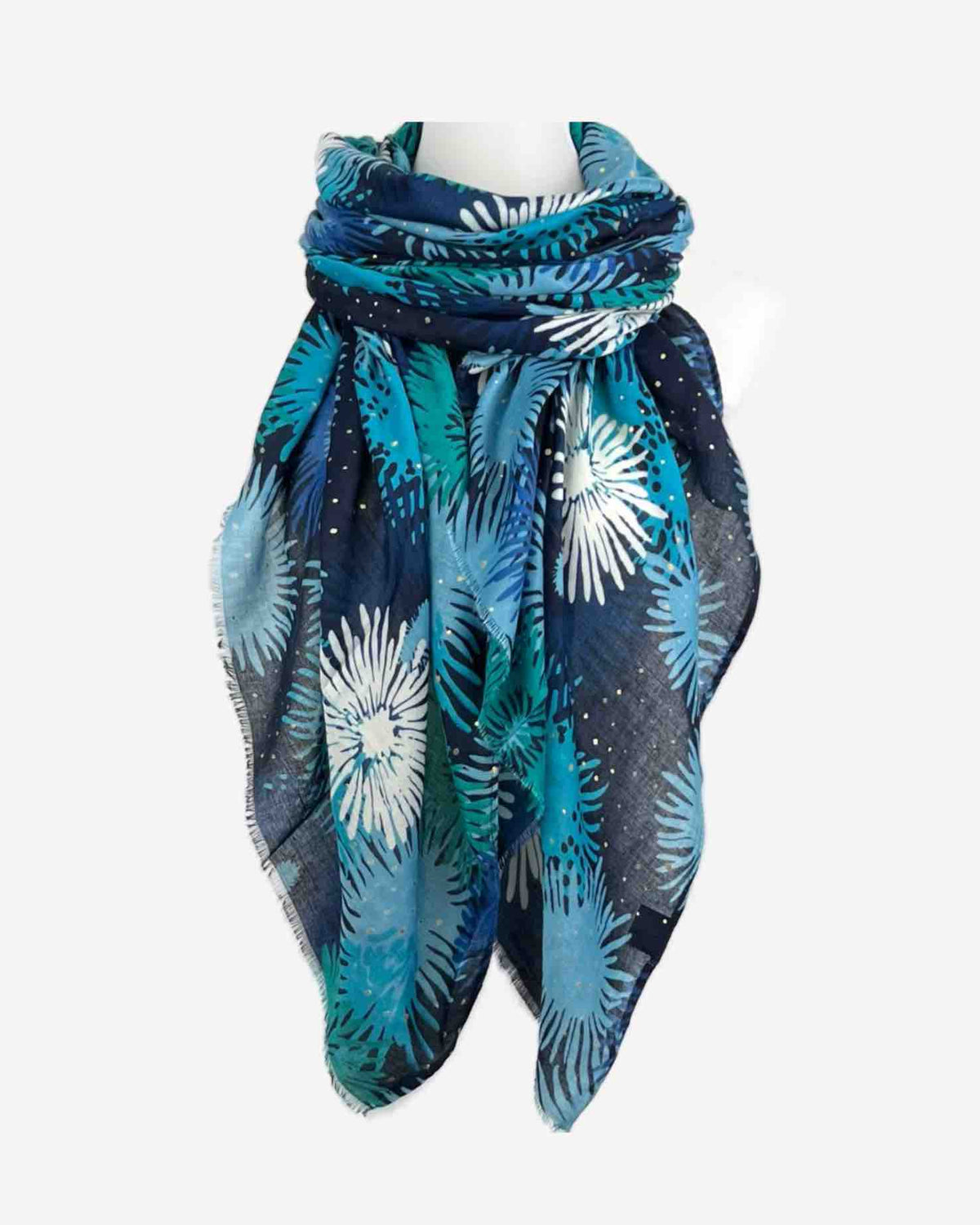 Damen Schal mit floral-abstraktem Muster – weich & vielseitig