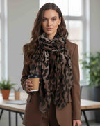 Damen Schal mit Leo Muster