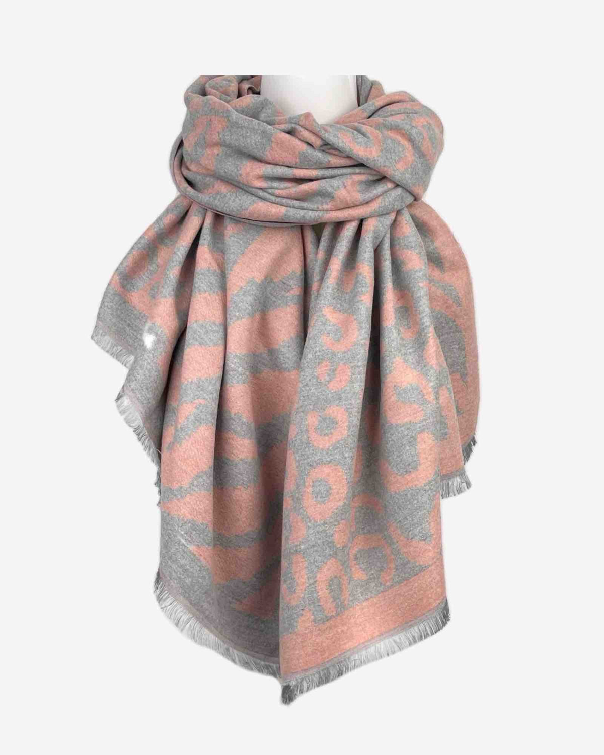 Cashmere Schal mit Leo Muster