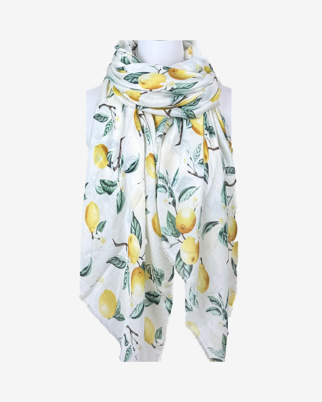 Damen Schal mit Zitronen Print