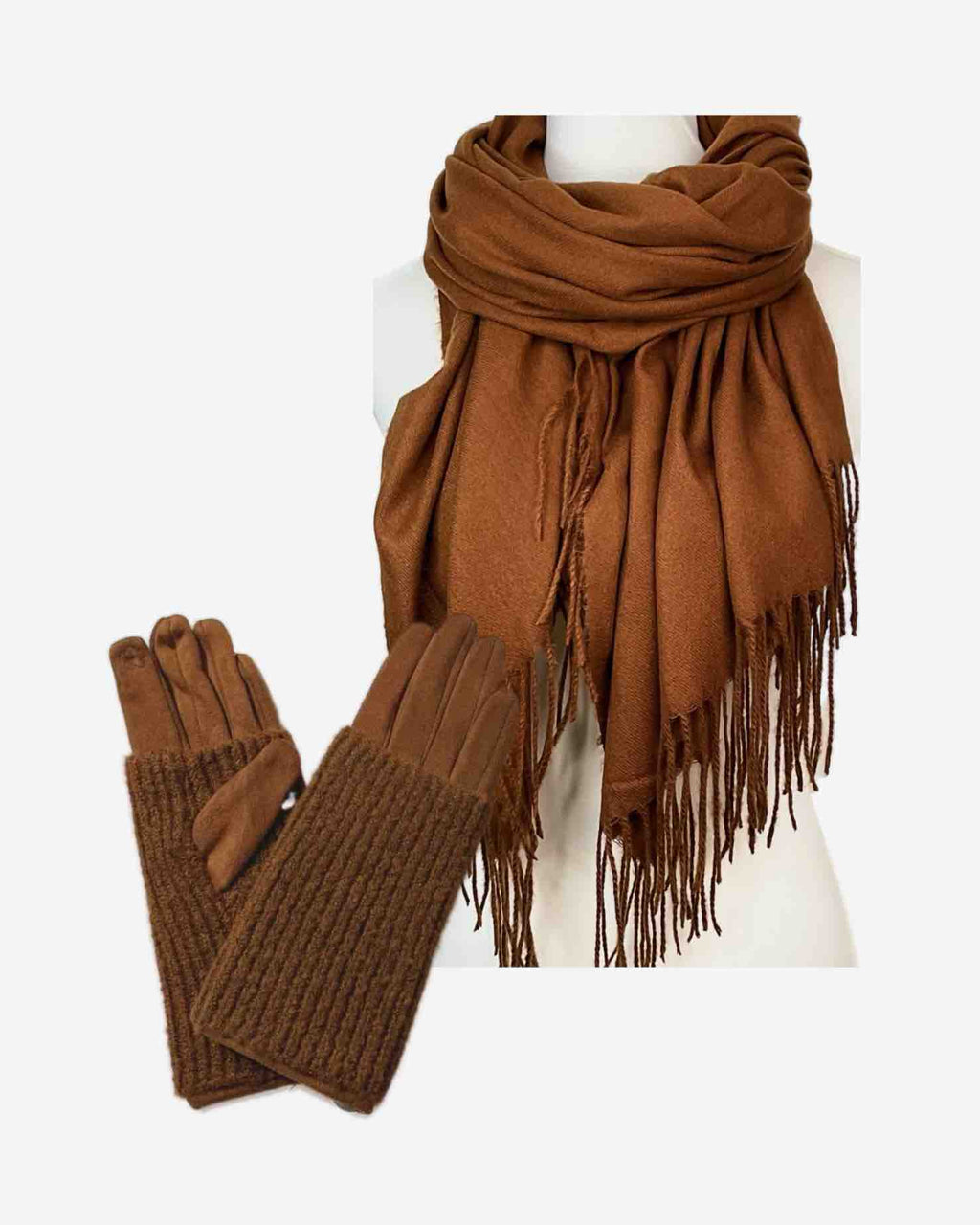 Set: Schal mit Handschuhe