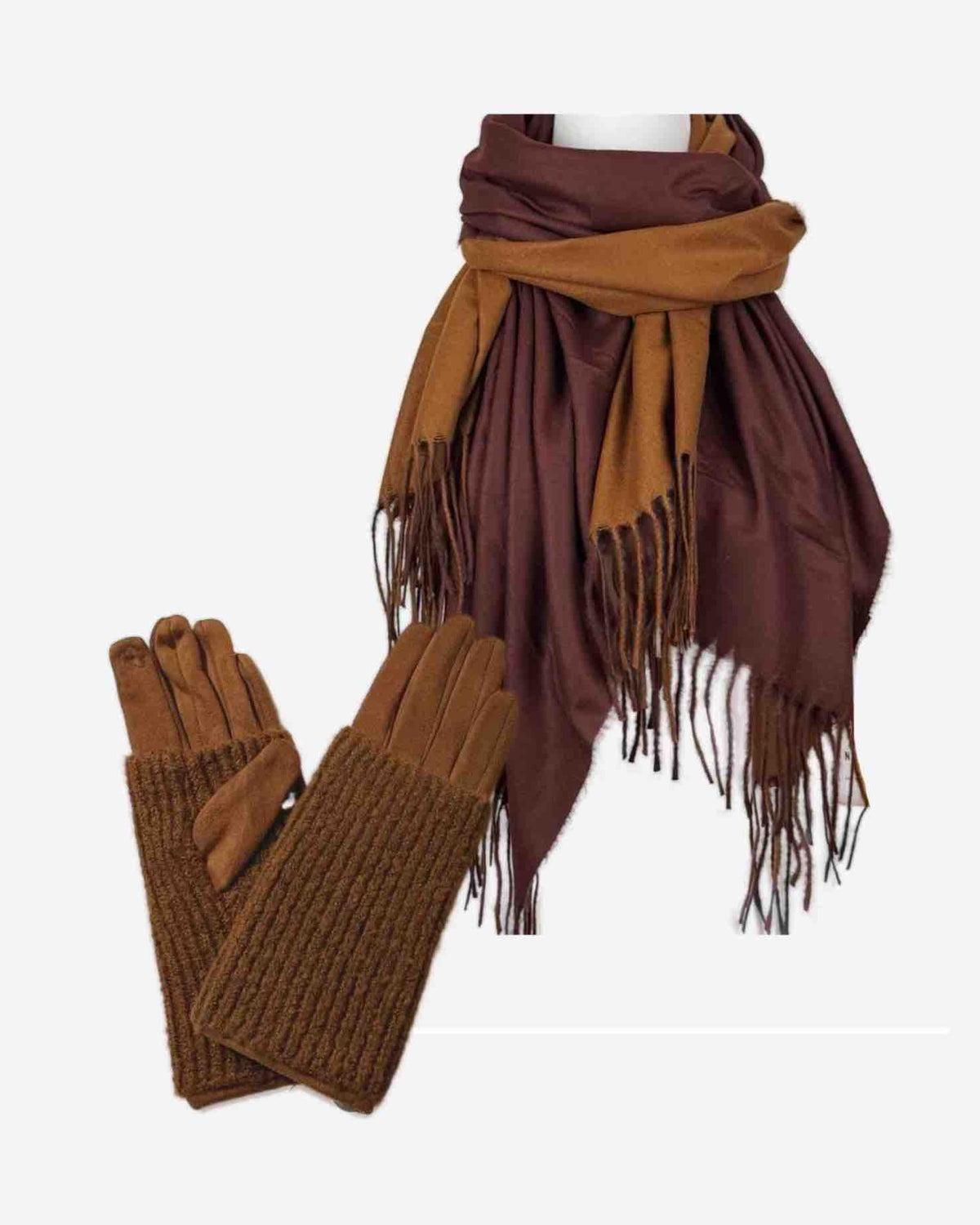 Set: Schal mit Handschuhe