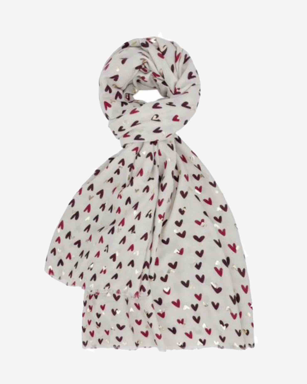 Damen  Schal mit Herz Muster & Glitzer