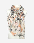 Damen Schal mit Hunde-Muster & Seidenanteil