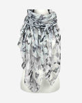 Damen Schal mit Hunde-Muster & Seidenanteil