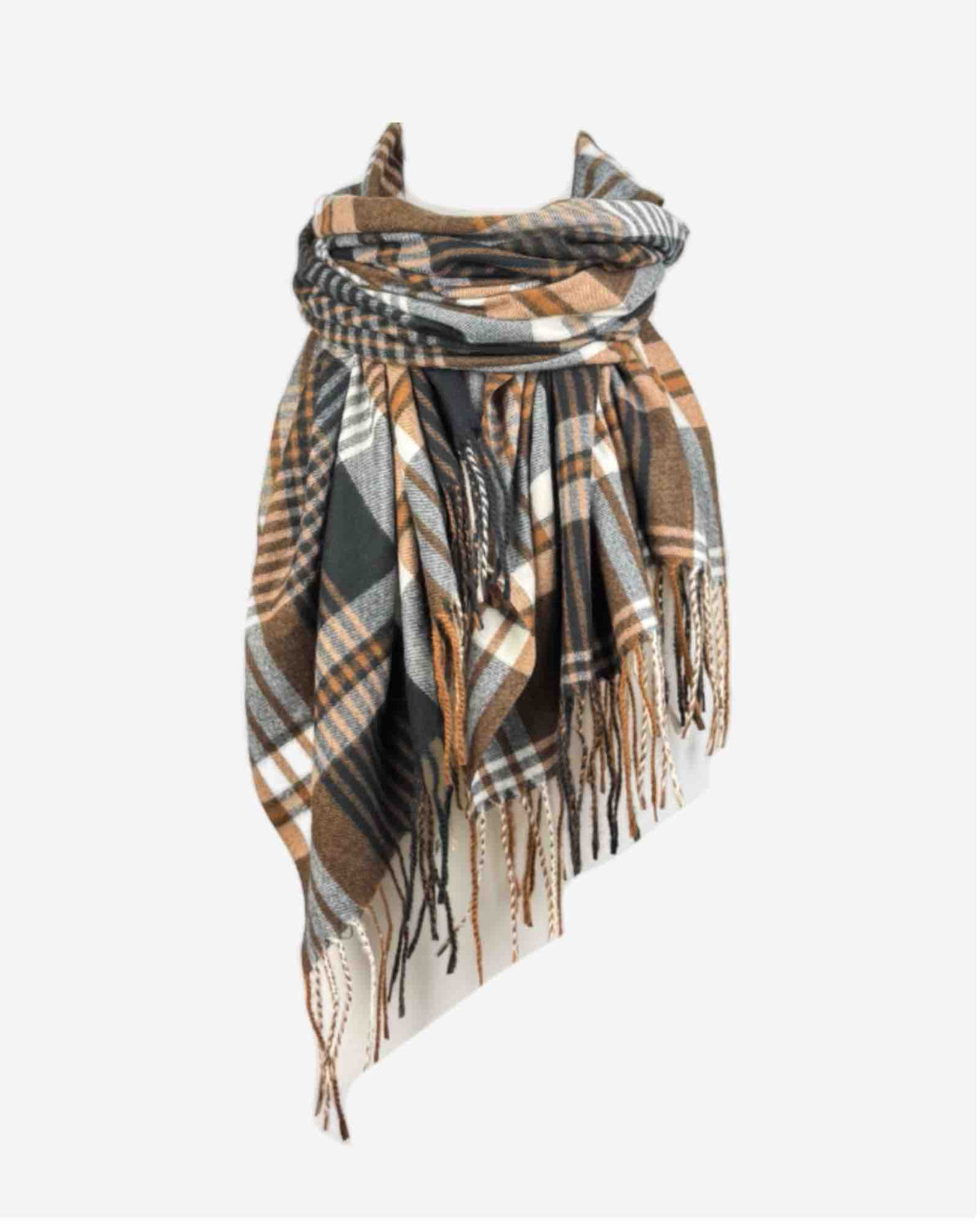 Warmer Schal Karo Muster Unisex