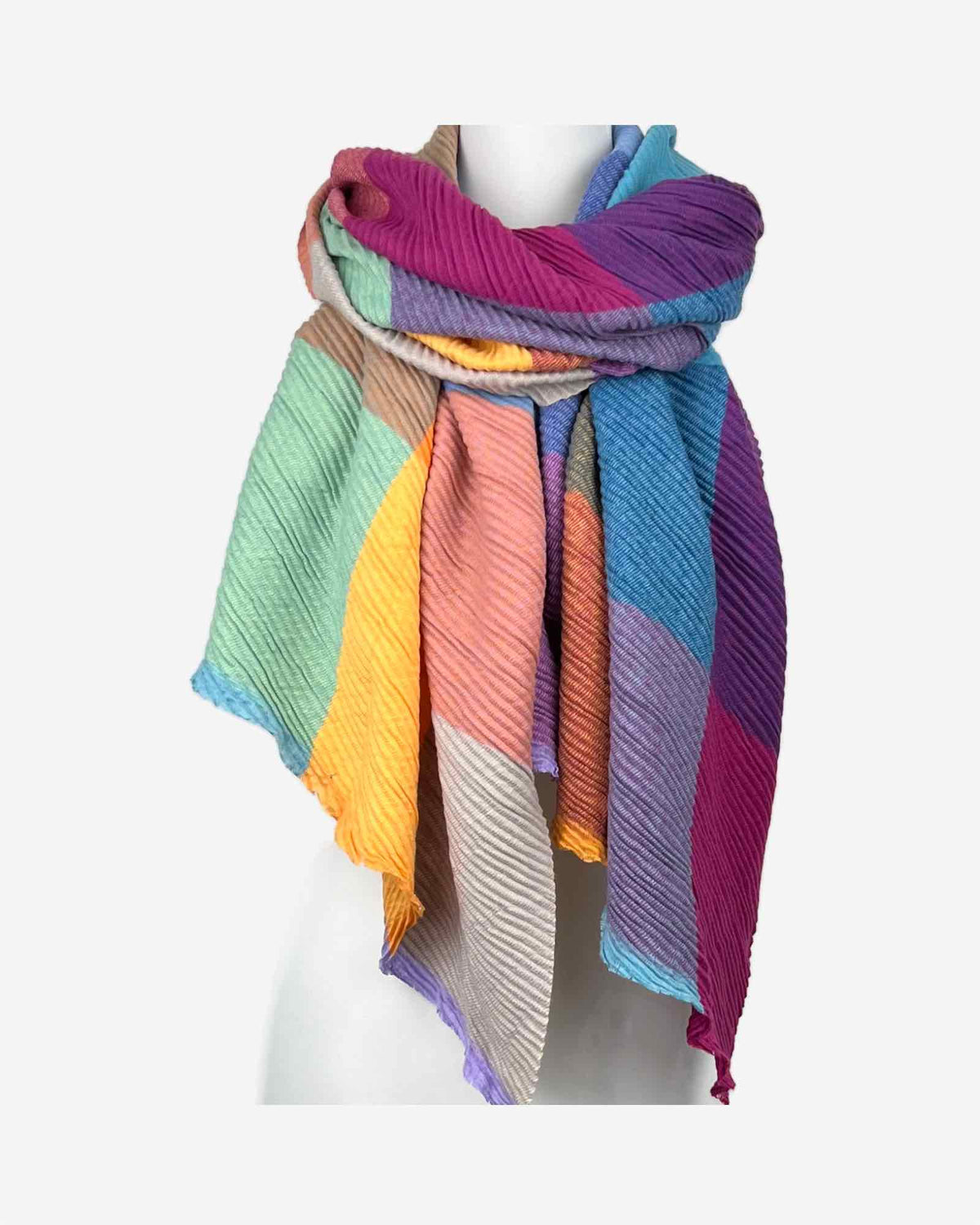 Damen Schal mit Karo-Muster – warm & weich