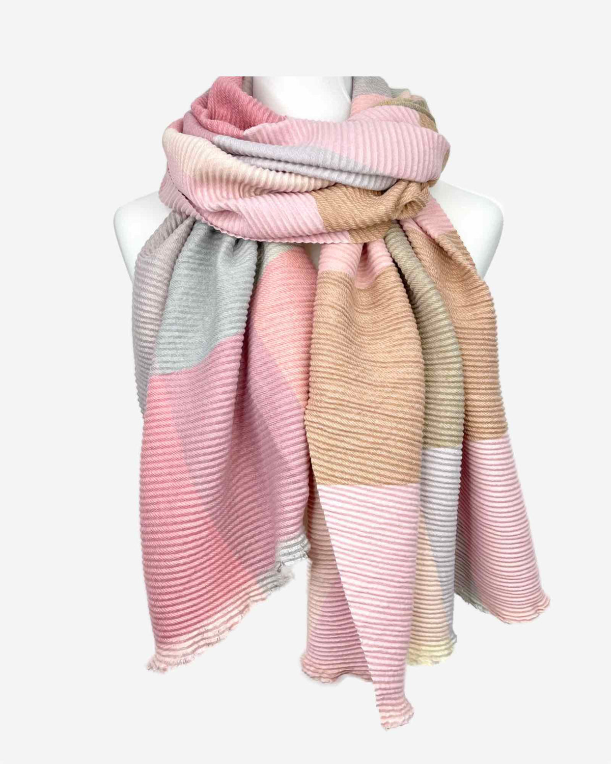 Damen Schal mit Karo-Muster – warm & weich
