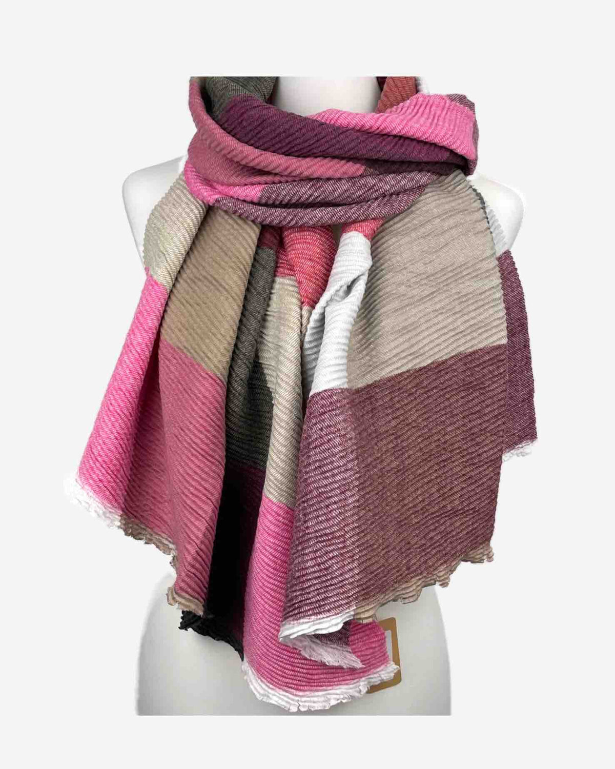 Damen Schal mit Karo-Muster – warm & weich