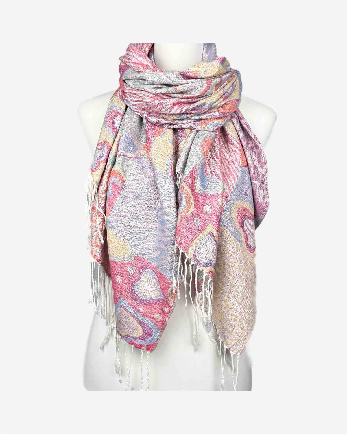 Damen Schal mit Herzmuster