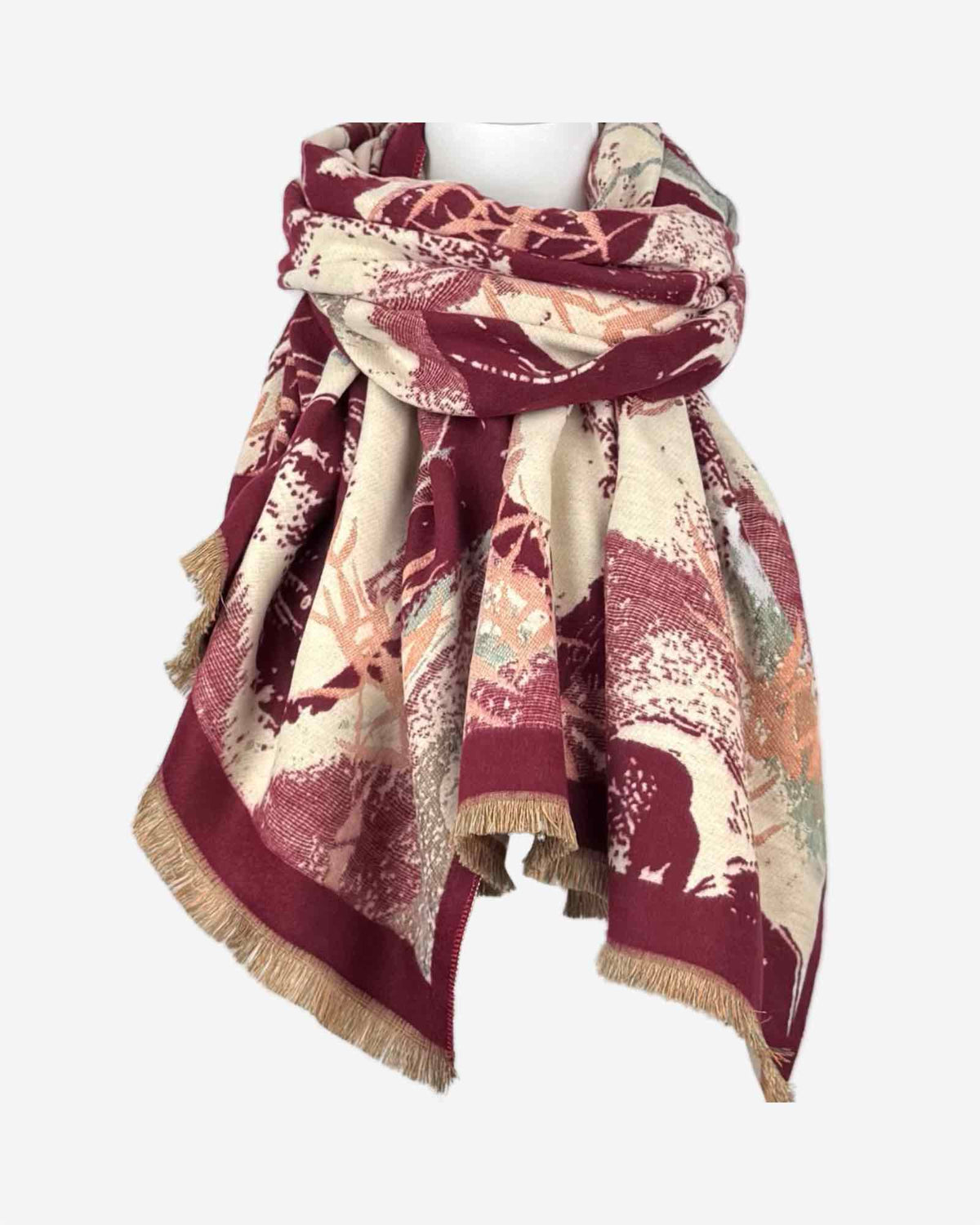 Warmer Damen Schal mit Leo-Muster – weich & kuschelig