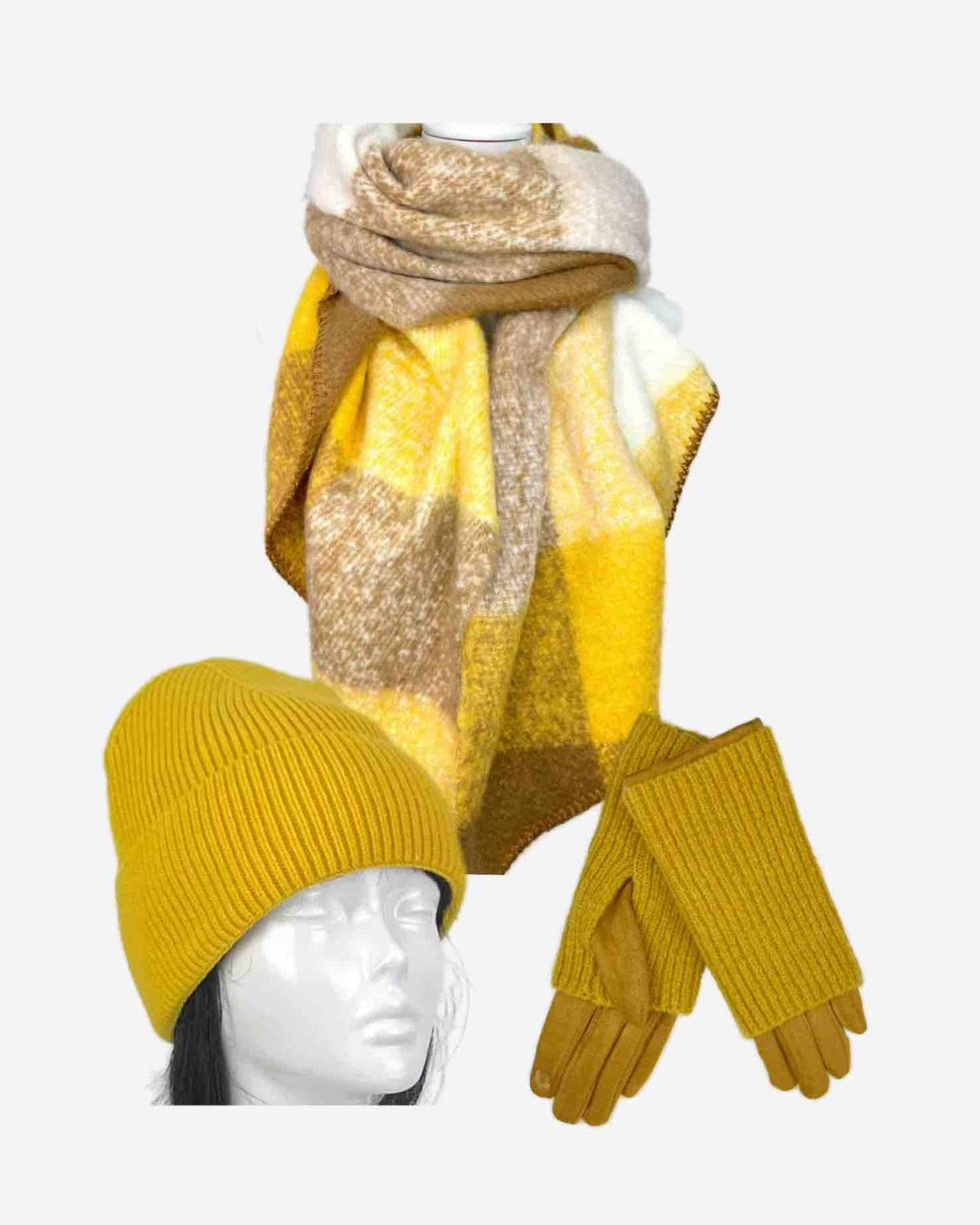 SET: Schal, Mütze und Handschuhen