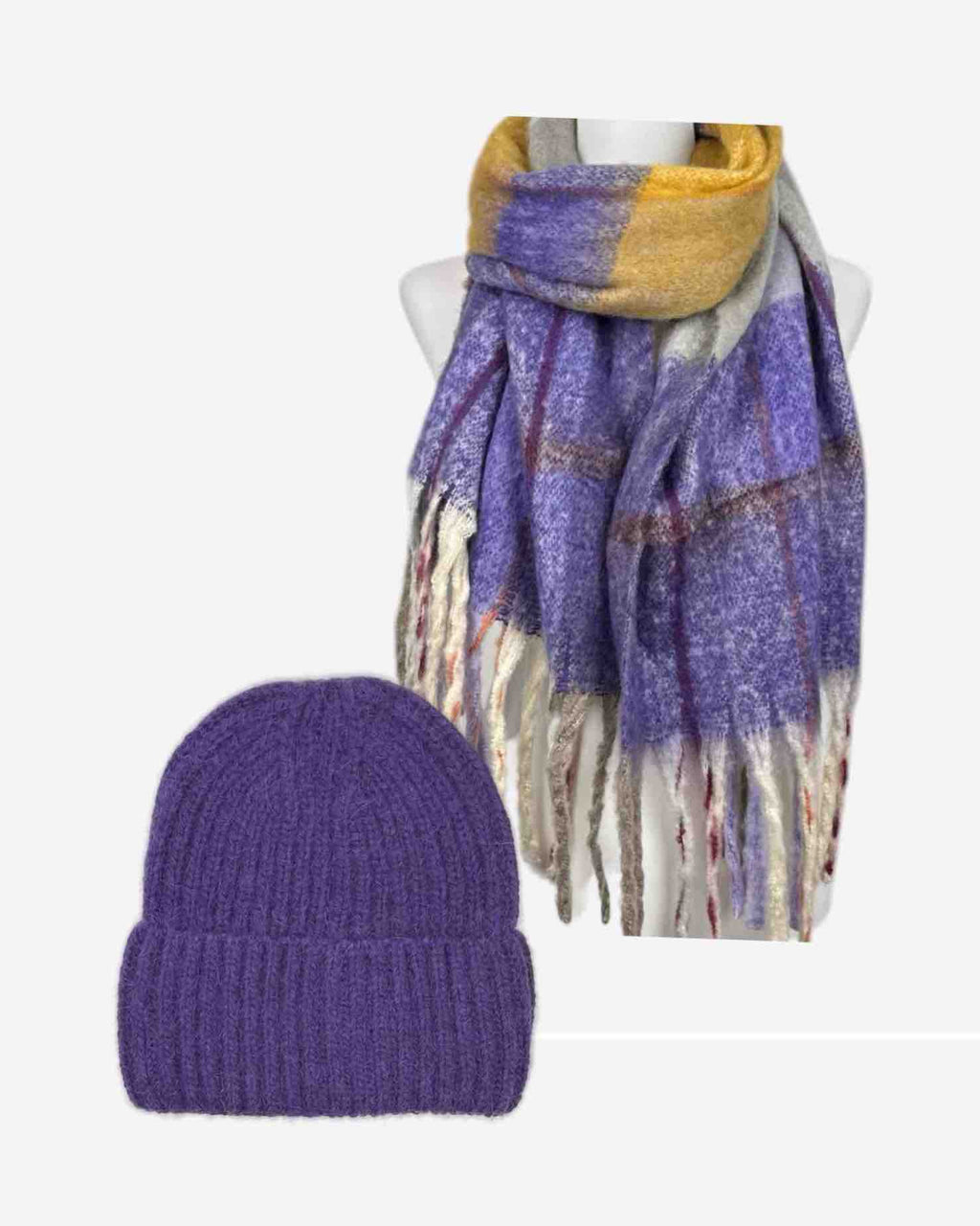 Set: Schal mit Mütze
