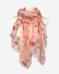 Damen Schal mit Smiley-Muster & Seidenanteil