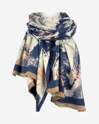 Warmer Damen Schal mit Leo-Muster – weich & kuschelig