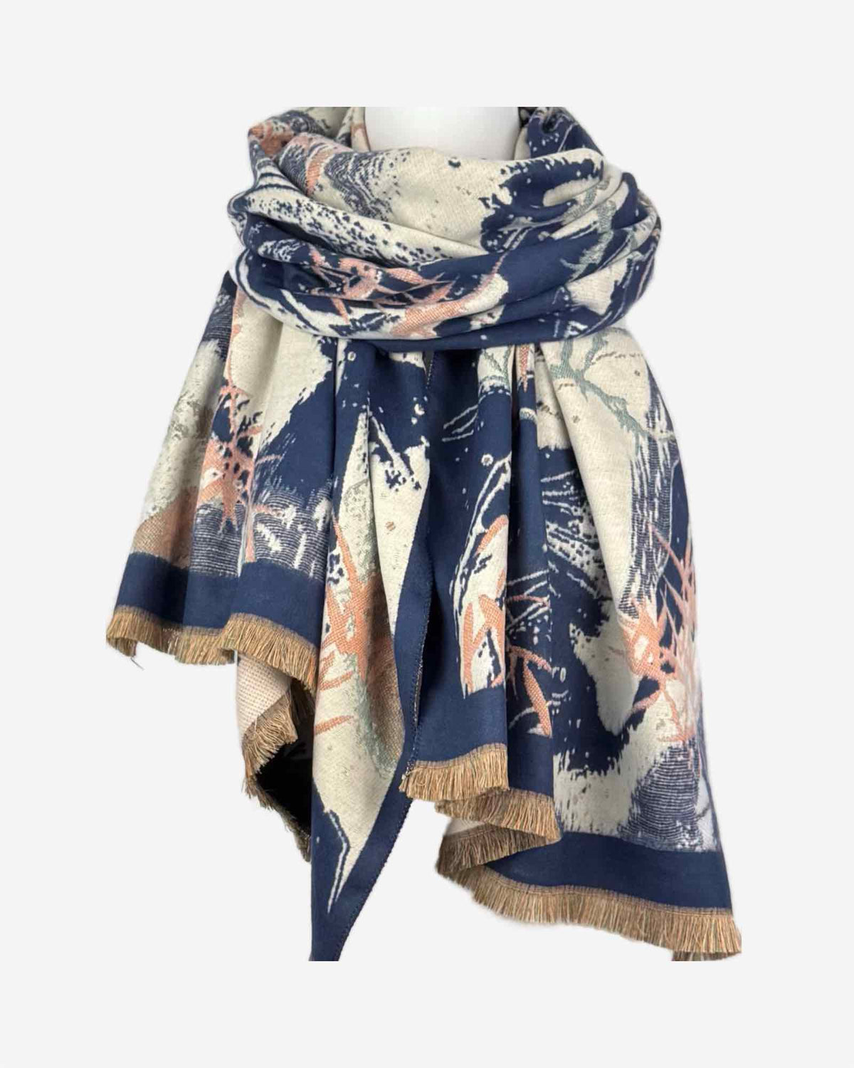 Warmer Damen Schal mit Leo-Muster – weich & kuschelig