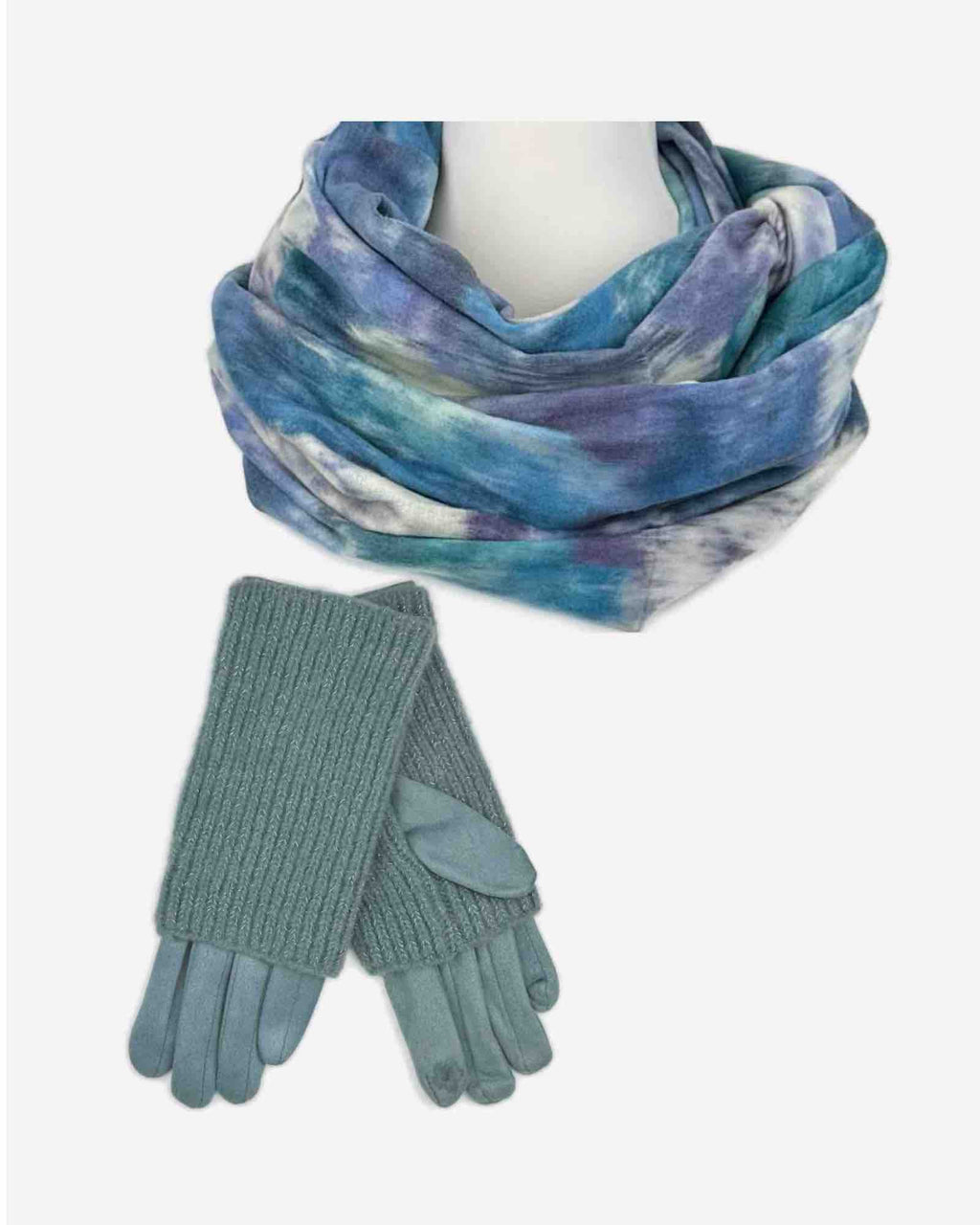 Set: Fleece Loop mit Handschuhe