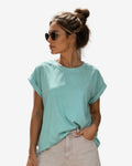 Made in Italy Damen T-Shirt mit Herz-Print