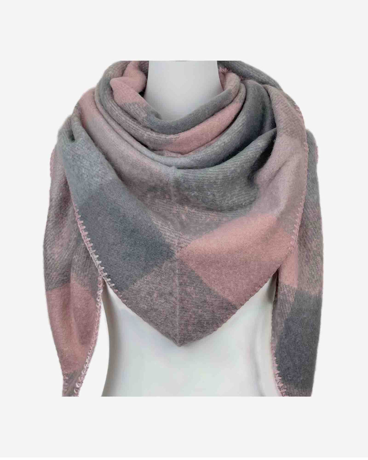 Damen Dreieckstuch mit Karo Muster