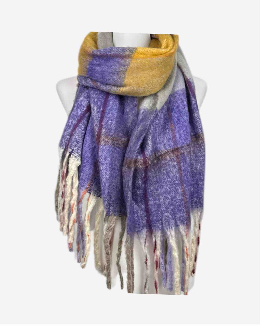 Warmer Schal mit Karo Muster