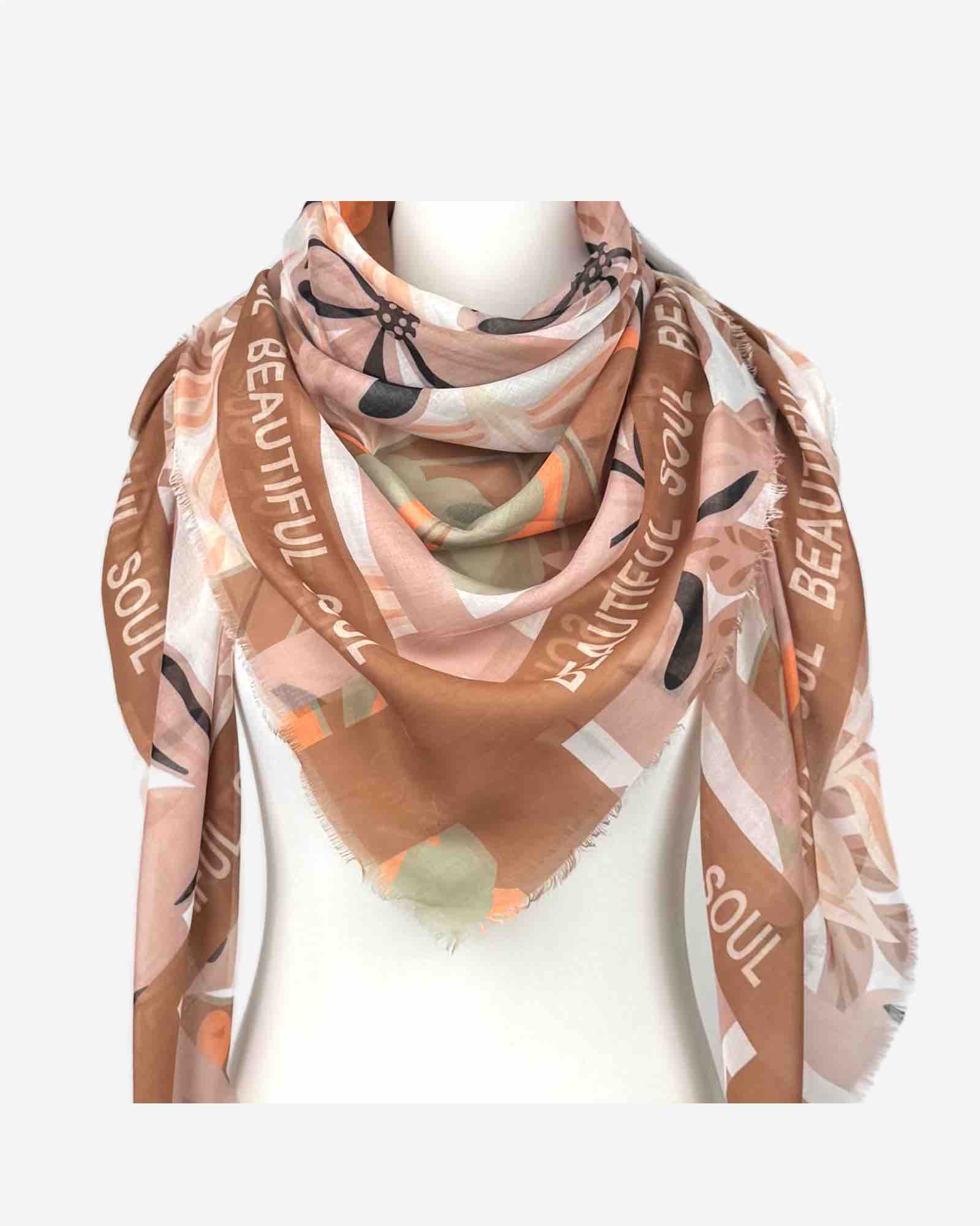 Damen XXL Tuch mit Statement-Schriftzug