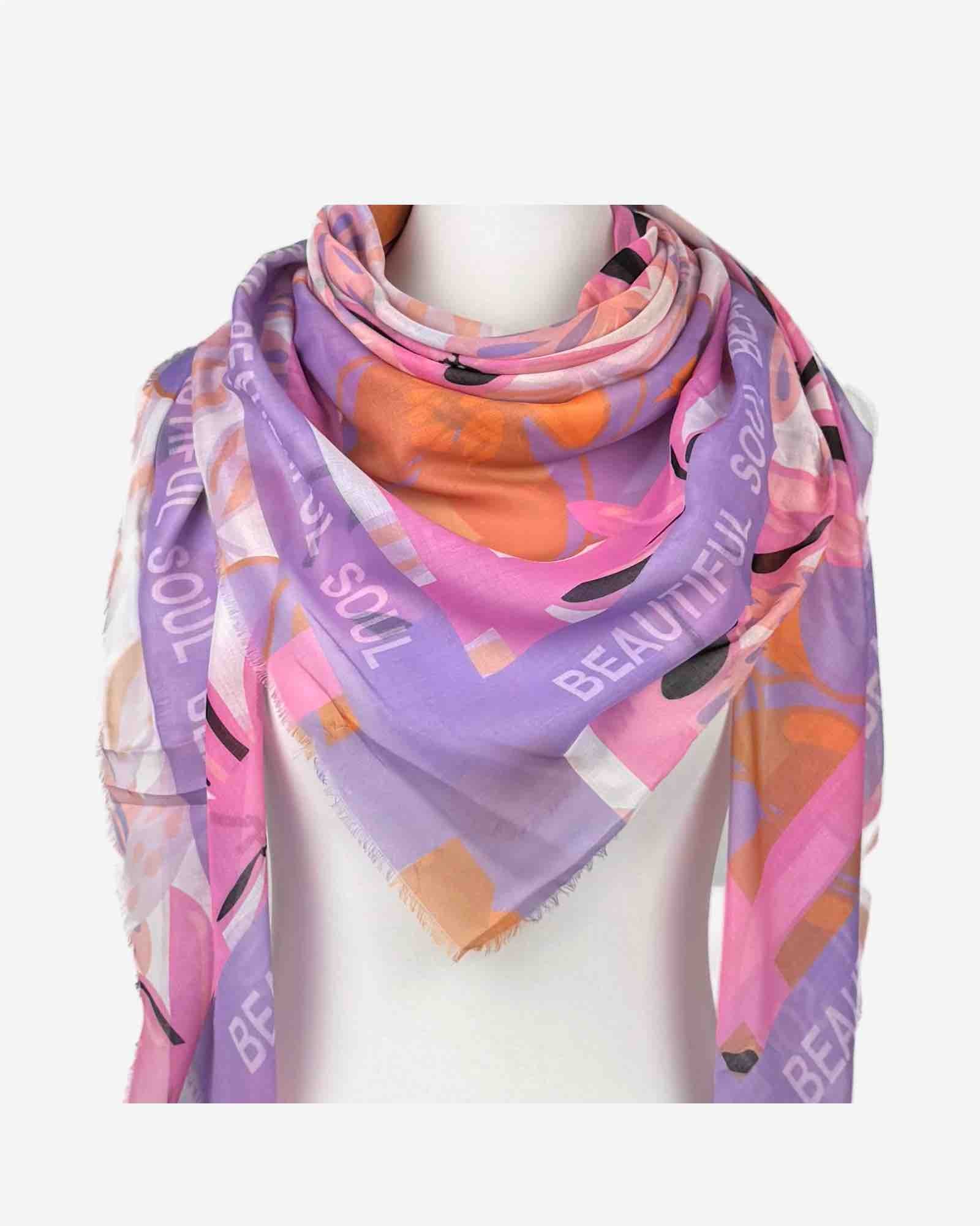 Damen XXL Tuch mit Statement-Schriftzug