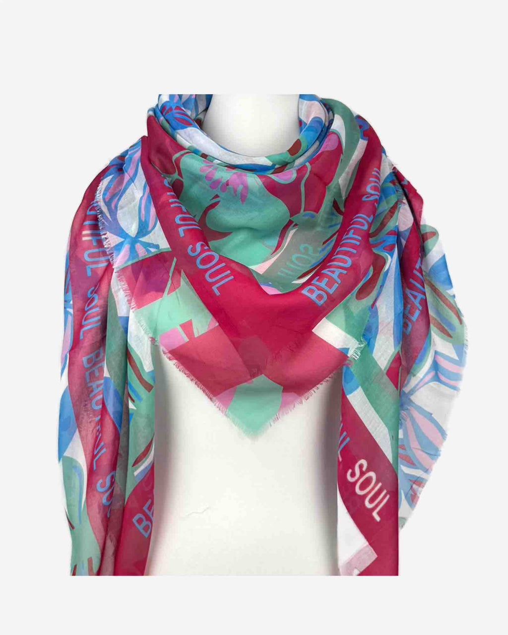 Damen XXL Tuch mit Statement-Schriftzug