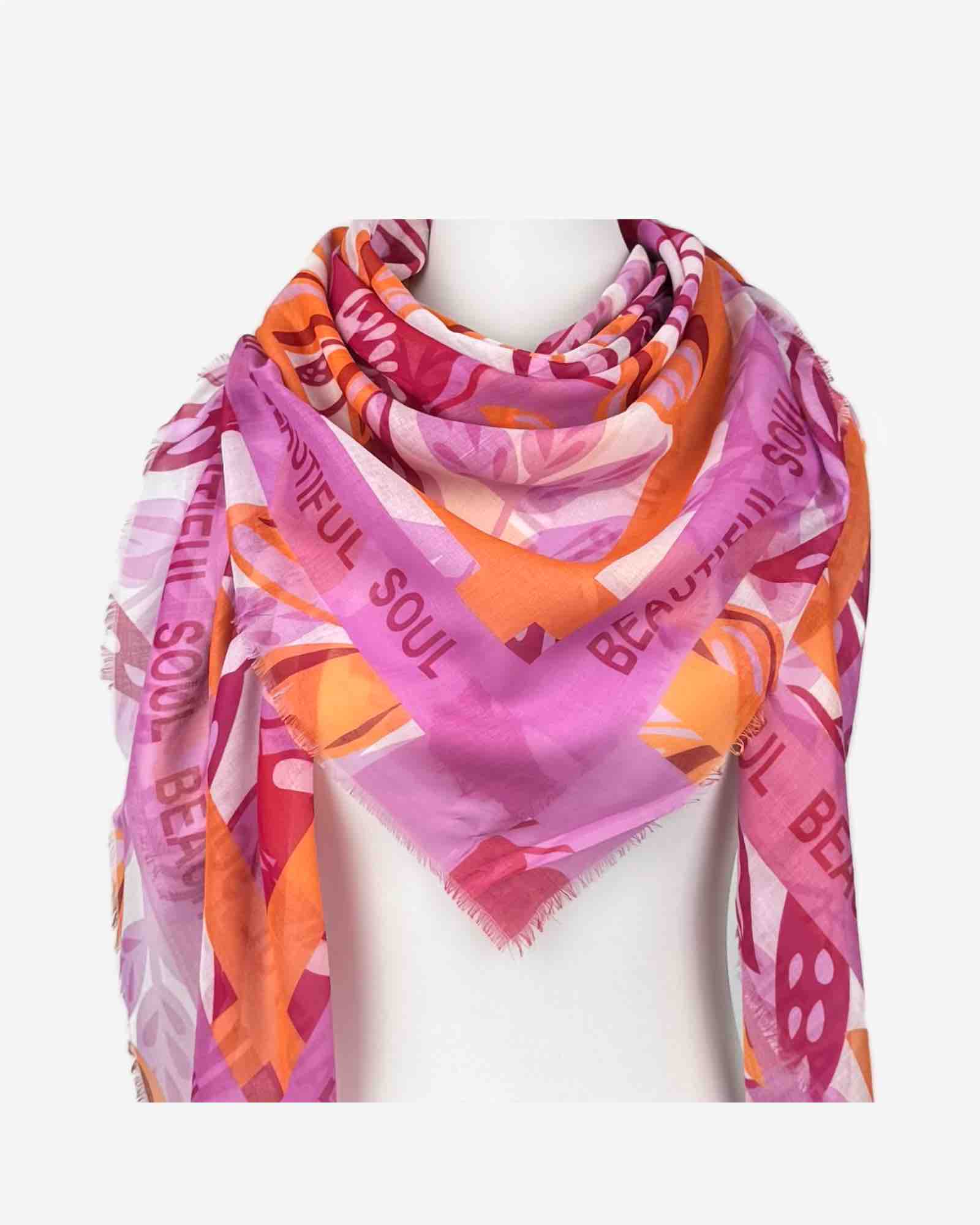 Damen XXL Tuch mit Statement-Schriftzug