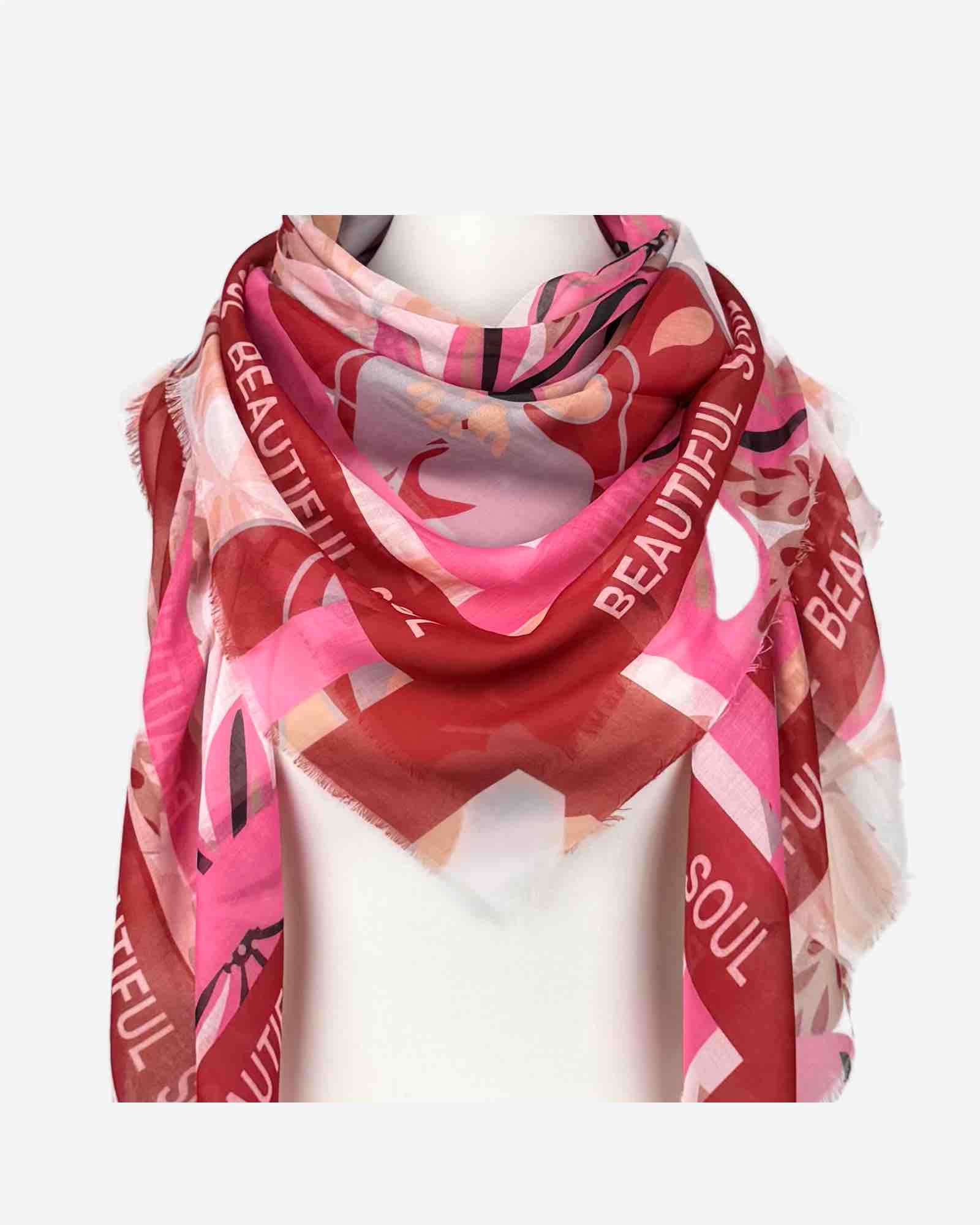 Damen XXL Tuch mit Statement-Schriftzug