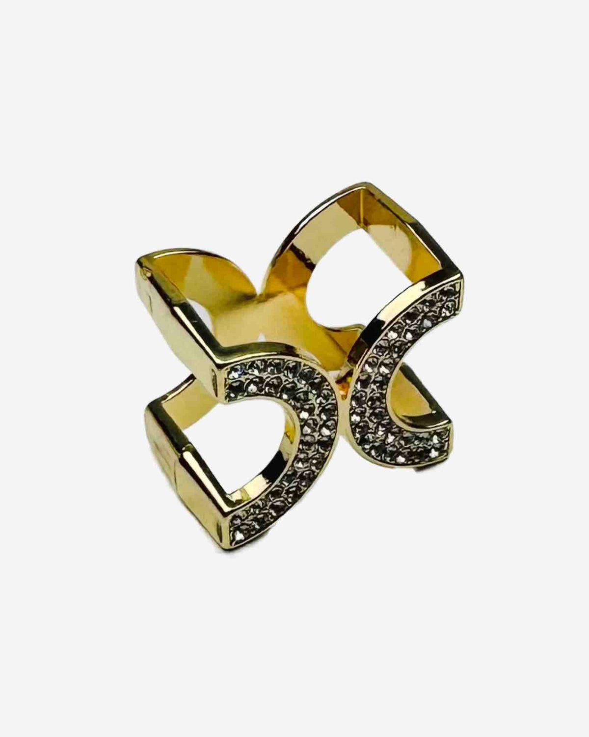 Eleganter Schalring aus Metall mit Glitzersteinen