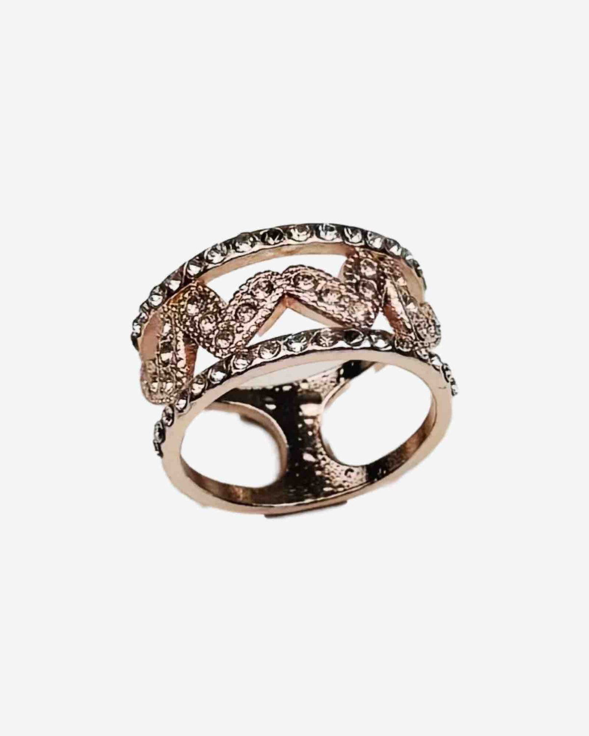 Eleganter Schalring aus Metall mit Glitzersteinen