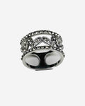 Eleganter Schalring aus Metall mit Glitzersteinen