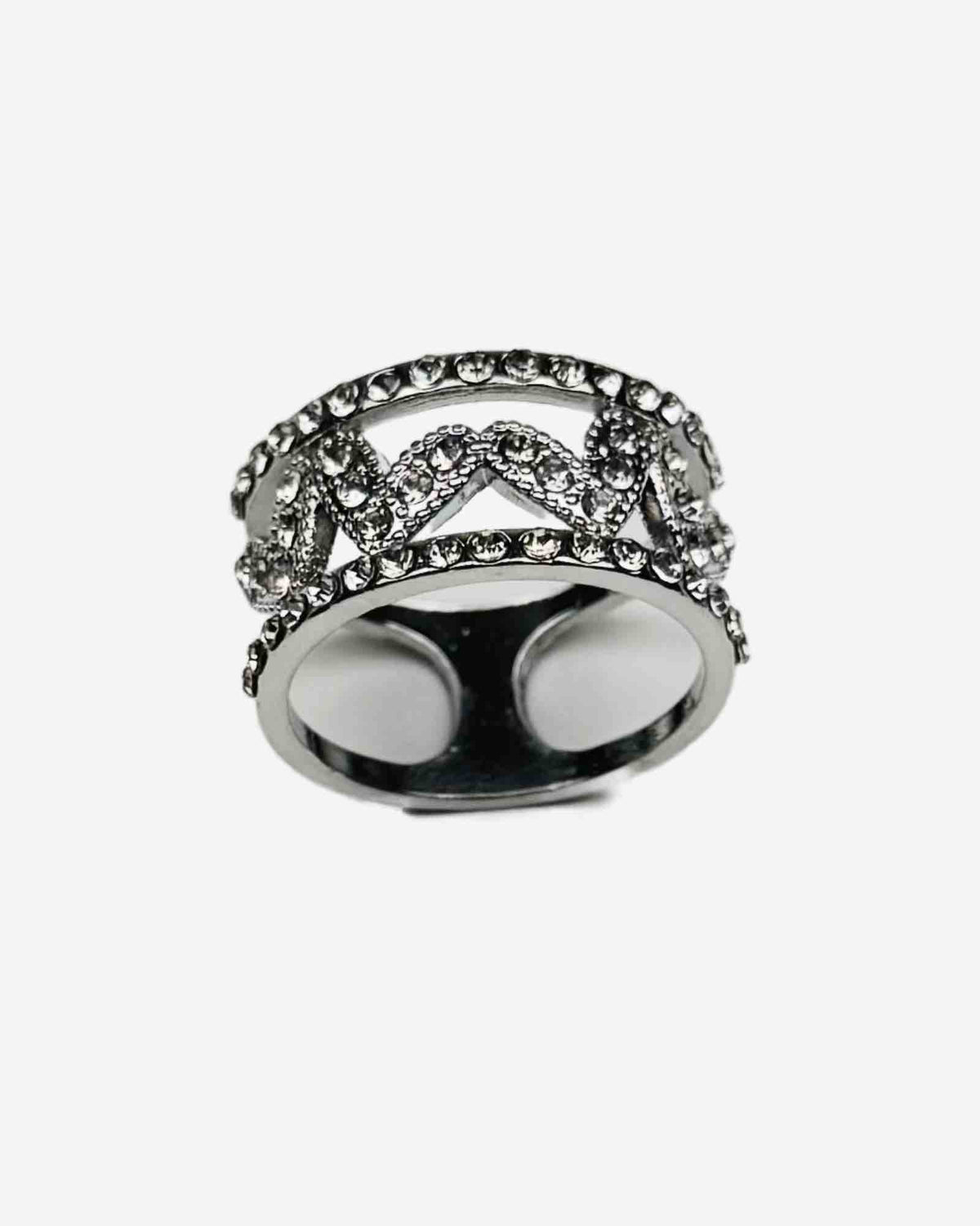 Eleganter Schalring aus Metall mit Glitzersteinen