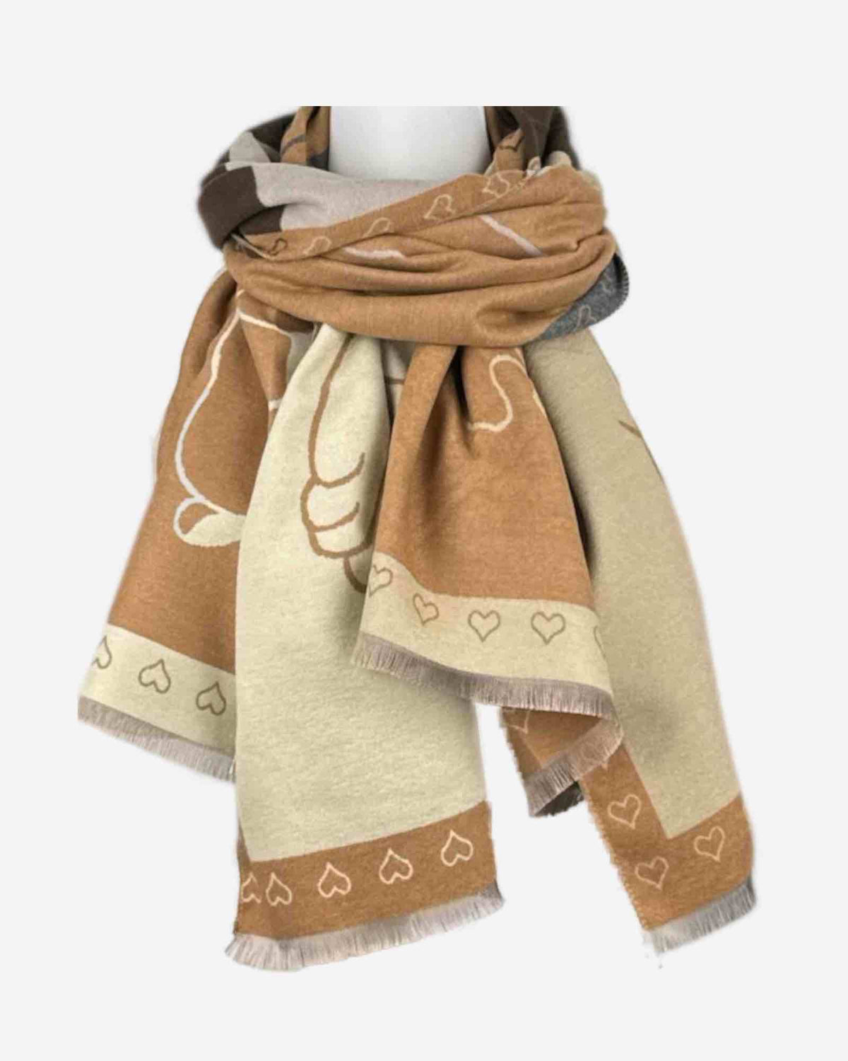 Damen Schal warm & weich – gemustert für Herbst und Winter