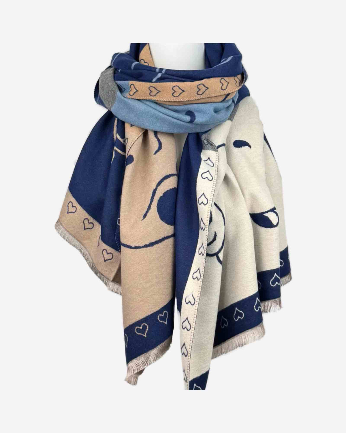 Damen Schal warm & weich – gemustert für Herbst und Winter