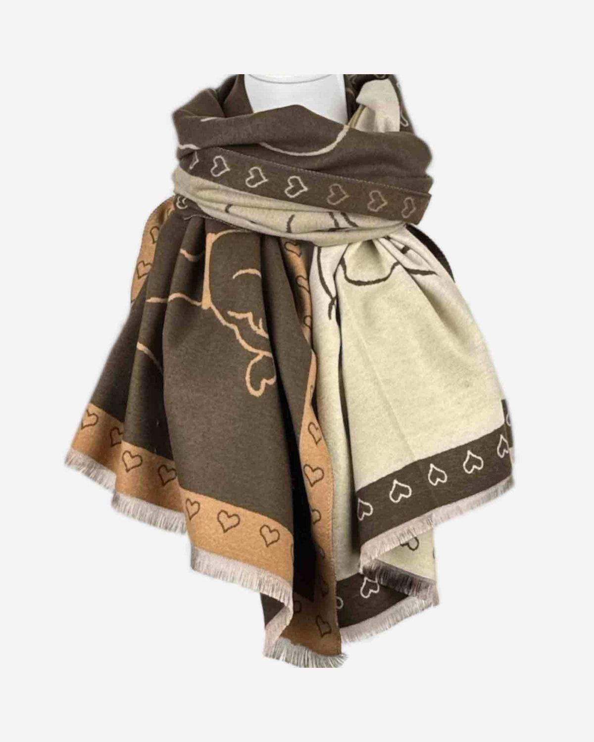 Damen Schal warm & weich – gemustert für Herbst und Winter