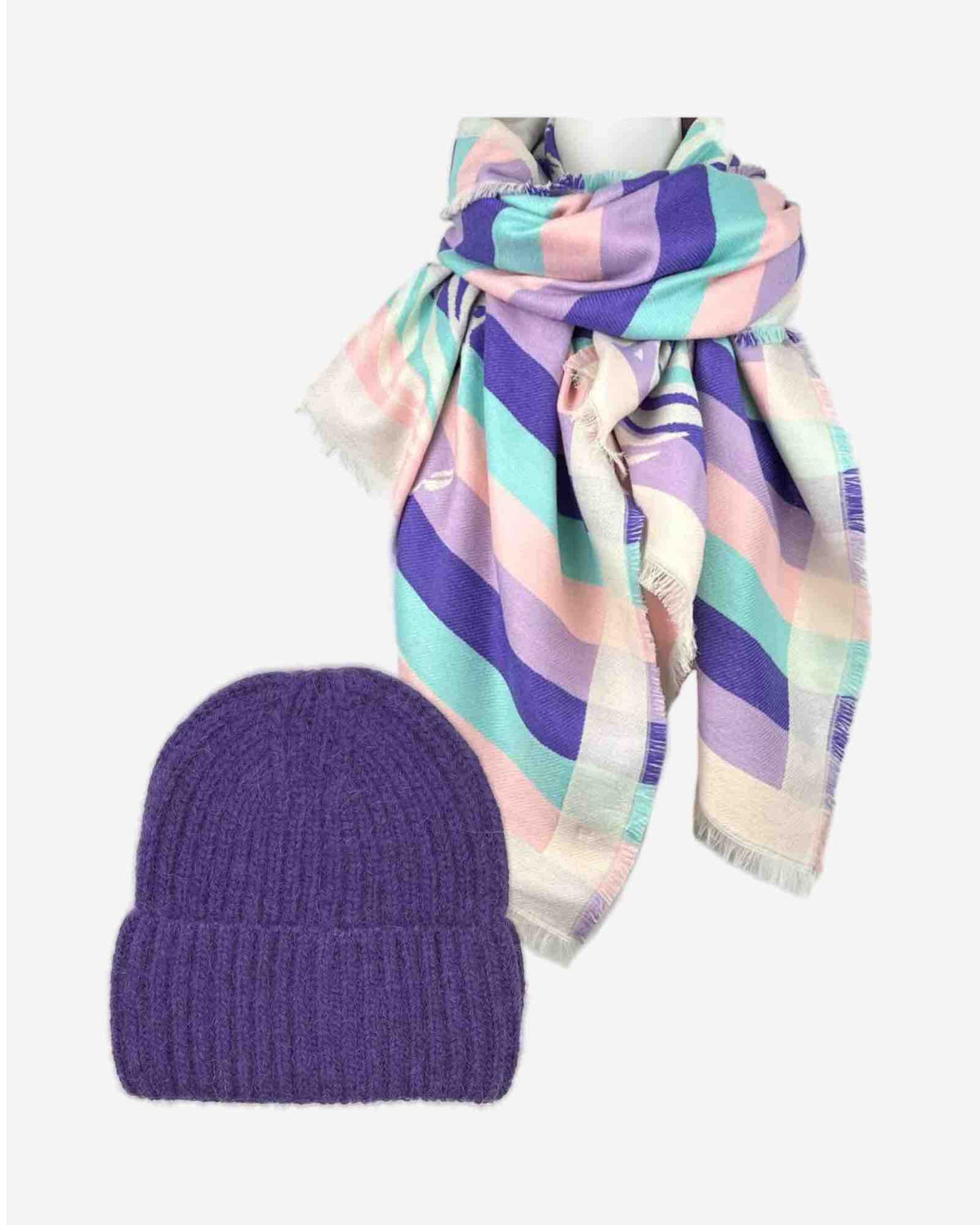 Set: Schal mit Mütze