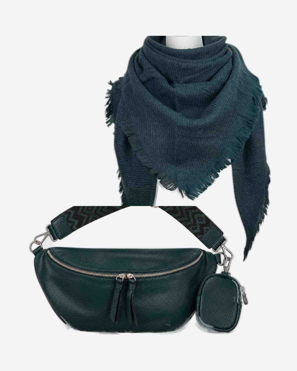 Set: Dreieckstuch mit Crossbody Bag